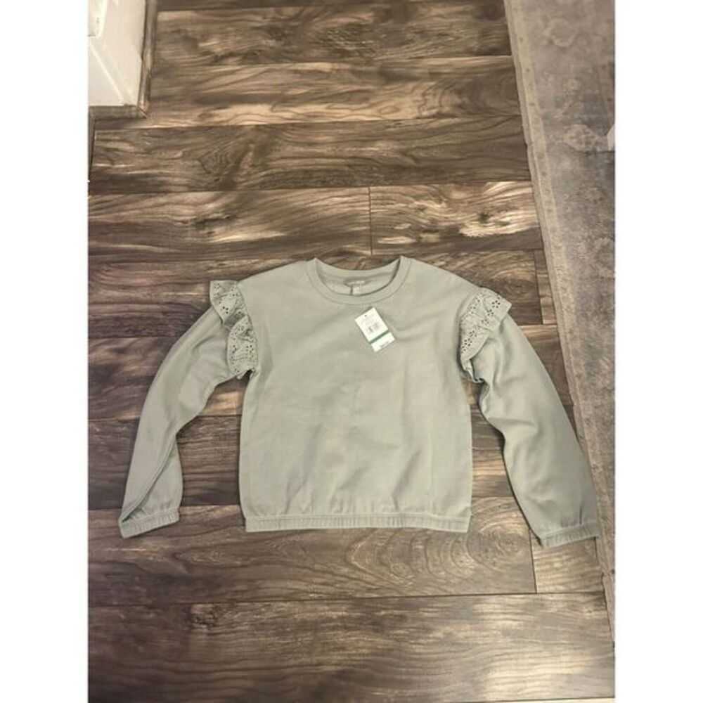 Lucky Brand Youth Large 12/14 Green Long Sleeve Pull Over NWT‎ 334